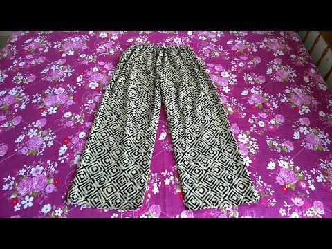 Palazzo pant cutting and stitching very easy method   full video Video