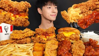 Download lagu ASMR MUKBANG KFC FRIED CHICKEN & BURGER & FRENCH FRIES & CHICKEN NUGGETS & SWEET AND SPICY CHICKEN mp3
