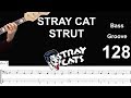 STRAY CAT STRUT (Stray Cats) How to Play Bass Groove Cover with Score & Tab Lesson
