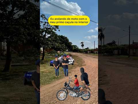 ANDANDO DE MOTO COM O PRIMO CAÇULA