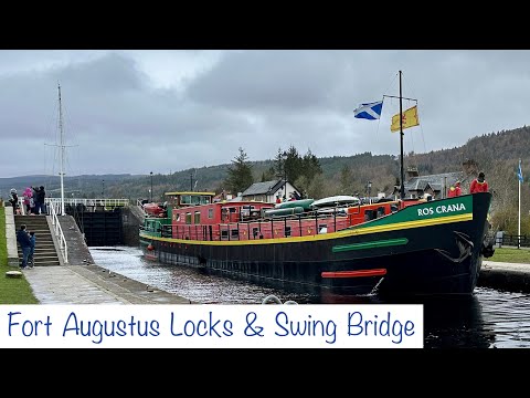 Fort Augustus Locks & Swing Bridge in Action!