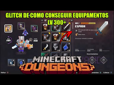 minecraft dungeons GLITCH how to get equipment lv 300+ at the beginning of the game best bug