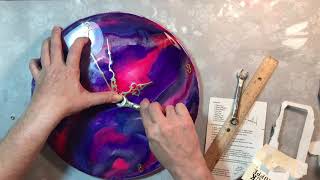 Part 2 of Vinyl Record made into a Resin Covered Clock (168)