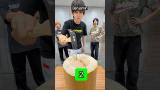 何回叩いて打ち込める？？？　Nail-driving contest