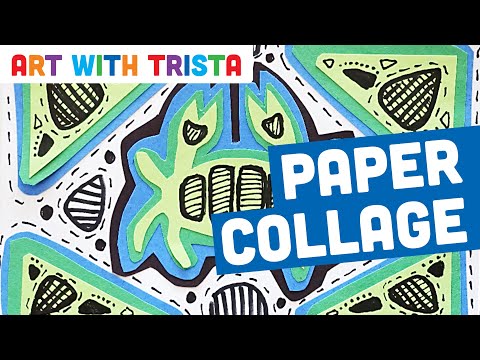 Paper Collage Inspired by Cuna Mola Designs Art Tutorial - Art With Trista