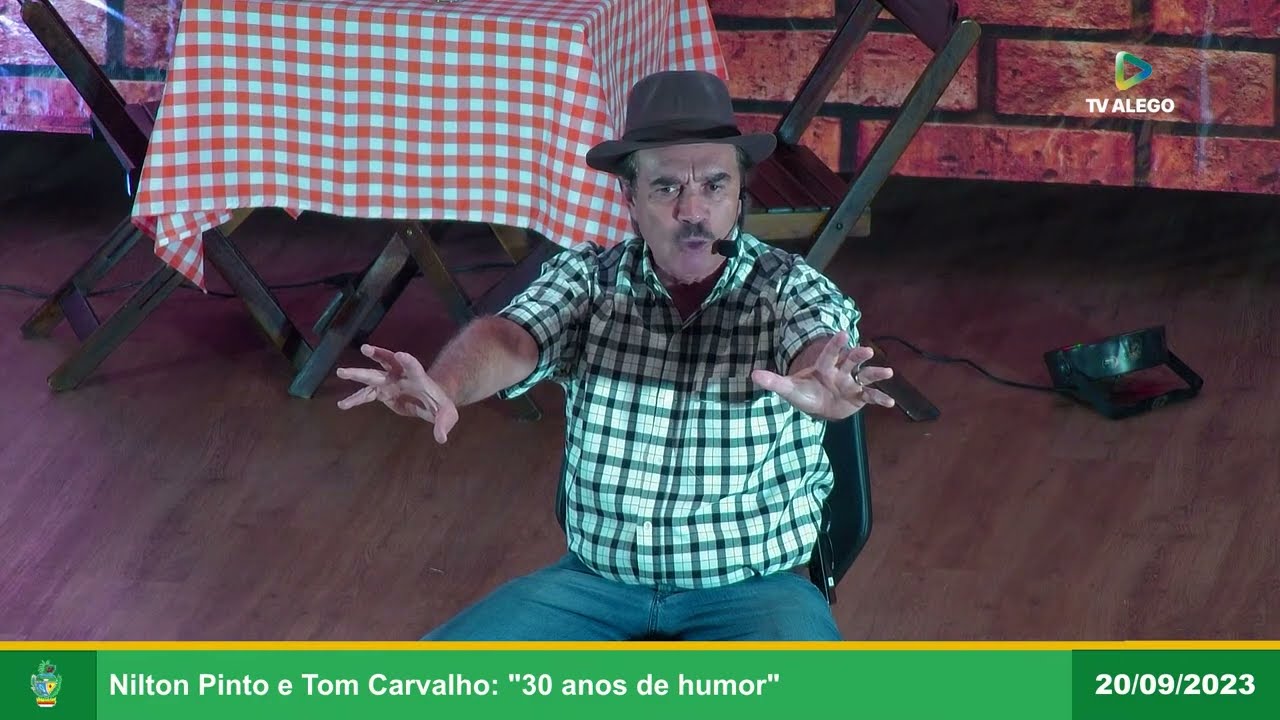 Apresentação da dupla Nilton Pinto e Tom Carvalho, com o show "30 anos de humor".  -  20/09/2023