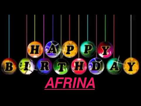Afrina Name Happy Birthday to you Video Song Happy Birthday  Song With Names