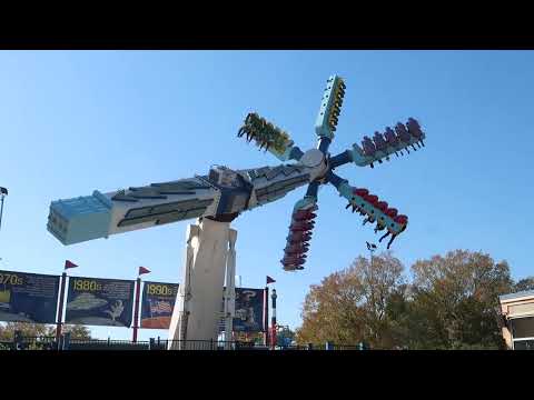 Electro-Spin Off Ride - Carowinds - Copyright Free Footage