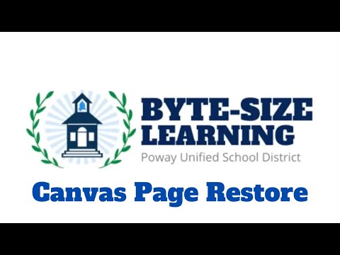 Byte Size Learning Canvas Page Restore