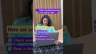 Tips for online teacher interview ❤️