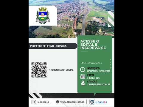 📢 Cristais Paulista/SP – Concursos e Processo Seletivo 2025