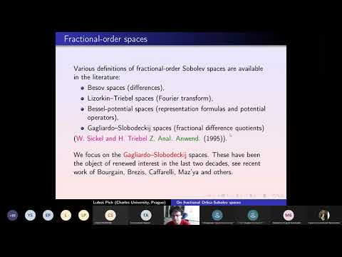 Seminar on Analysis, Differential Equations and Mathematical Physics - Lubos Pick