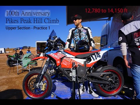 Pikes Peak International Hillclimb 2016 - ZERO FXS Supermoto Bike POV  | Upper Section Practice 1