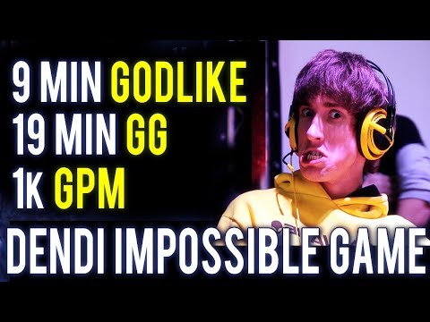 NaVi Dendi WTF 9 Min Godlike 19 Min GG Machine Gun Tiny Impossible Game Dota 2