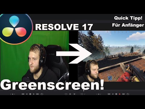 DaVinci Resolve 17 Green Screen einfügen & Größe bearbeiten Deutsch (Quick Tipp)