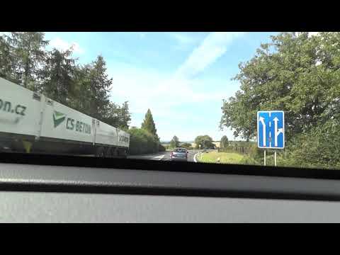 Driving near Bořislav Czech Republic.. enroot to Prague.