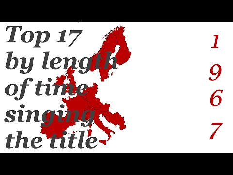 Eurovision 1967 - Top 17 by length of time singing the title