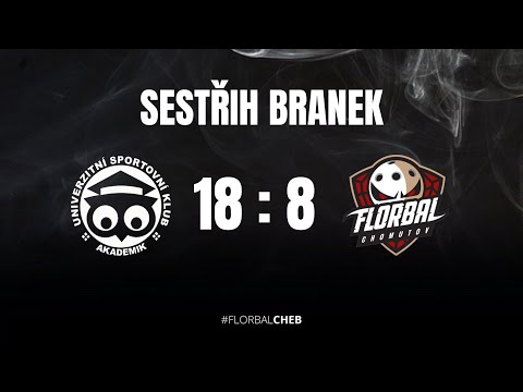 SESTŘIH BRANEK 10. kolo divize USK Akademik Cheb vs. Florbal Chomutov B 18:8