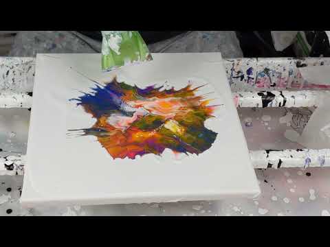 (723) Acrylic pour to use in a collage