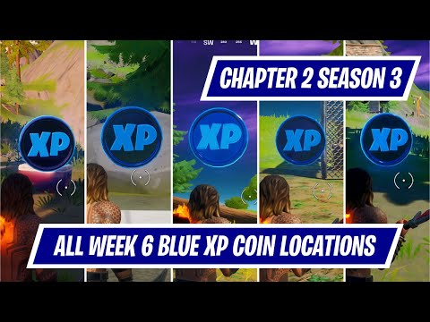 Week 6 - All 5 Blue XP Coin Locations in Fortnite Chapter 2 Season 3