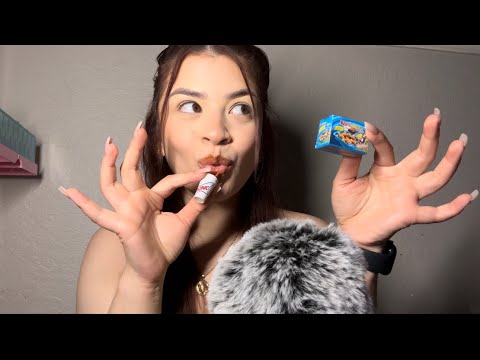 ASMR tapping on mini items 🫶🏻 ( rain sounds, fast & aggressive tapping )