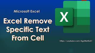 Excel Remove Specific Text From Cell | specific string | Specific Characters