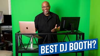 Foldable DJ Booth with Laptop Stand with case