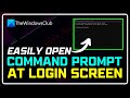 How To Open COMMAND PROMPT At Login Screen Use Command Prompt Before Login Windows Windows 11 10