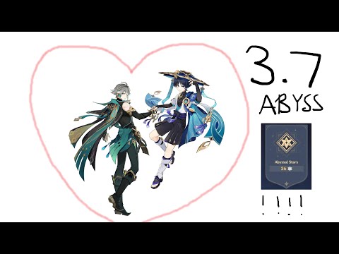 3.7 Abyss 36 STAR clear | ft. Hypercarry Wanderer and Sunfire Alhaitham! (Genshin Impact)