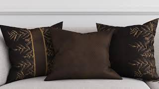 Декоративная подушка «939397» коричневый, темно-серый — видео о товаре