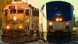 Amtrak Metrolink BNSF Trains - LA & Orange County, CA (Spring 2024)