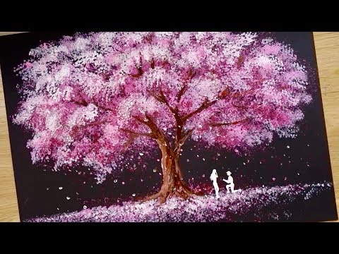 painting techniques using bath sponge and cotton buds by jay lee