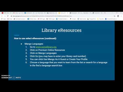 Somerset County Library Eresources