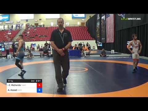 2018 Marine Corps US Open/Senior Men's Freestyle 57 Con 8 #1 - Zane Richards (TMWC) Vs. Austin Ass