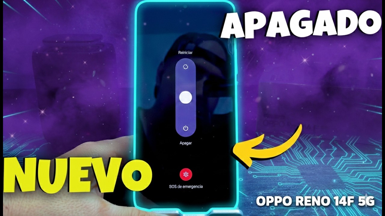 Video tutorial para apagar o reiniciar el OPPO Reno 14F 5G