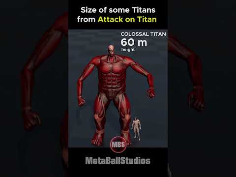 Size of the Titans from Attack on Titan🤯💀