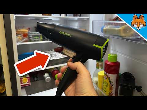 Il trucco (purtroppo sconosciuto) dell'asciugacapelli nel frigorifero💥(GENIALE)🤯