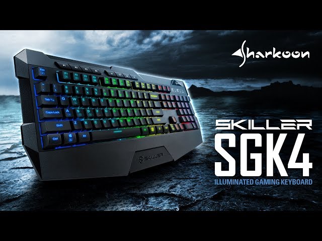 Sharkoon SKILLER SGK4 tastiera Giocare USB QWERTY Italiano Nero video