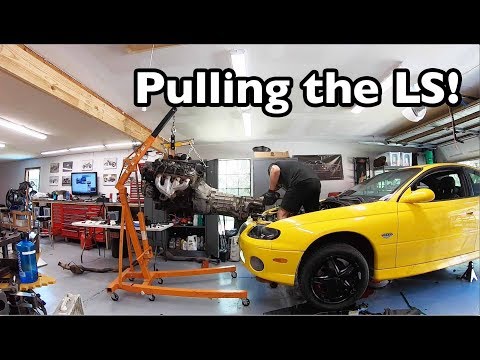 1969 Camaro LS Swap: Pulling the engine from the GTO