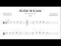 Au Clair de la Luna Partitura de Viola Popular ...