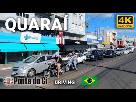 CIUDAD de QUARAI [BRASIL] #driving 4K hasta el PASO FRONTERIZO desde la BR-377 - RIO GRANDE DO SUL