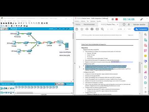 11.5.1.2 Packet Tracer: Desafío de integración de habilidades