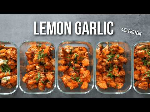 45g Protein Lemon Garlic Chicken Meal Prep