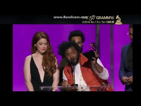Kendrick Lamar These Walls wins the Best Rap Collaboration at the 58th GRAMMYS Award 2016