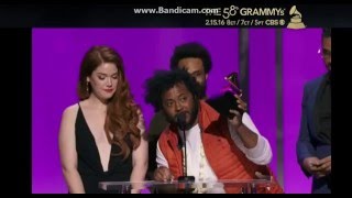 Kendrick Lamar These Walls wins the Best Rap Collaboration at the 58th GRAMMYS Award 2016