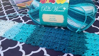 NEW Pioneer Woman Yarn Review Striping Yarn #yarnreview #newyarn #honestreview #pioneerwoman #yarn