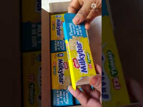 unboxing milkybar chocolate |yummmmyyyy milkybar| #milkybar| #yummy | #chocolate | #nestle |#shorts