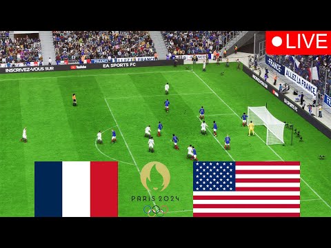 FRANCE vs USA 4-2 Paris 2024 Olympics Match Goals and Highlights FC 24