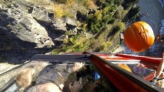 preview picture of video 'Pumpkin Drop Part 6 - Hell's Gate Airtram, British Columbia, Canada'