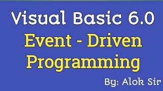 Lecture-06 ll Event-Driven Programming ll